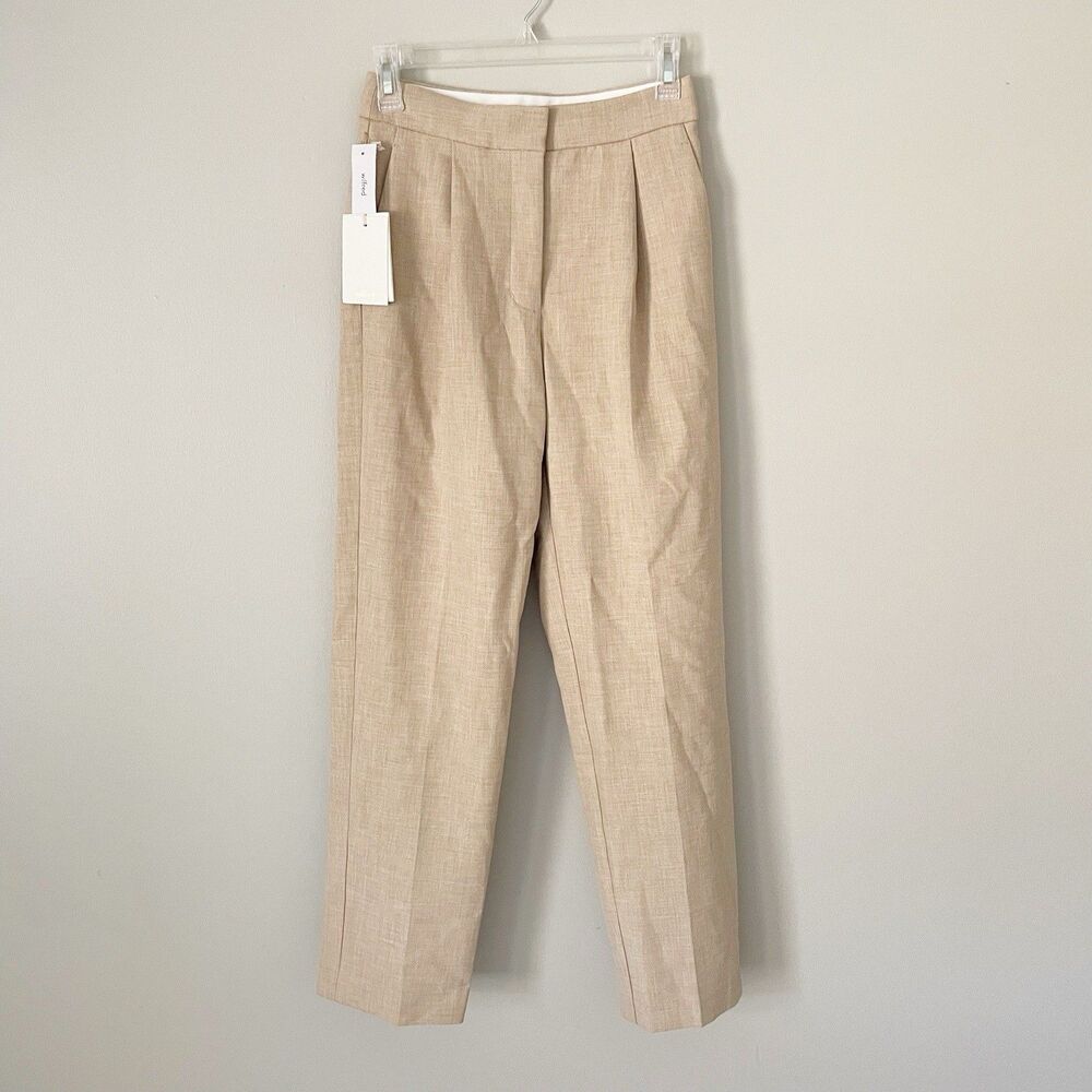 Wilfred Size 2 High Rise Beige Ibiza Office Career Dressy Pants Trousers NEW NWT